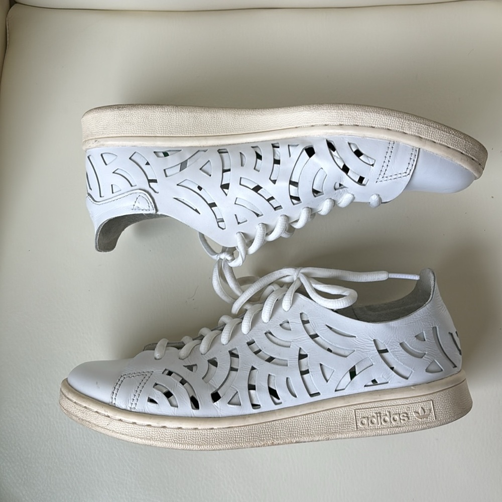 Adidas Stan Smith White Cutout Sneakers